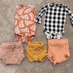 Spearmint Boutique Mix and match baby boho outfits 0-3mos